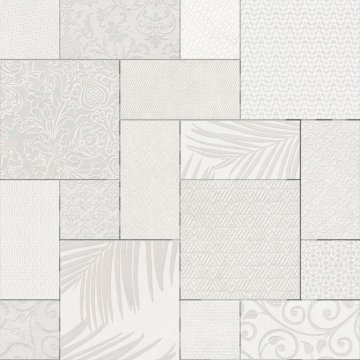Карвинг 60x60 Тассо Kerama Marazzi: Панно настенное Тассо Белый Матовый Обрезной 60x60