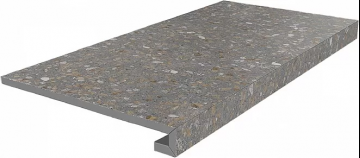 Карвинг 60x60 Терраццо Kerama Marazzi: Ступень клееная Терраццо коричневый 33х60