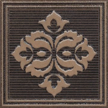 Карвинг 60x60 Версаль Kerama Marazzi: Декор напольный Версаль Вставка Коричневый Обрезной 7x7 9мм