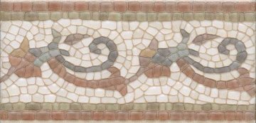 Карвинг 60x60 Виченца Kerama Marazzi: Бордюр настенный Виченца Cen. Коричневый 15х7,2