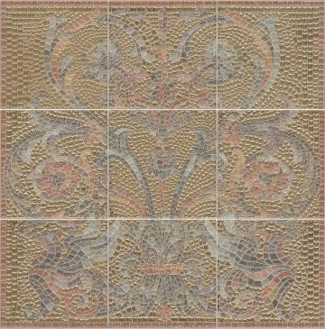 Карвинг 60x60 Виченца Kerama Marazzi: Панно настенное Виченца Золото ПН45х45