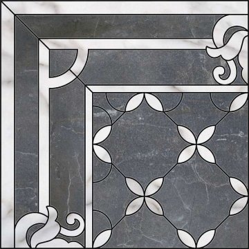 Карвинг 60x60 Виндзор Kerama Marazzi: Декор Виндзор 1/4 розона
