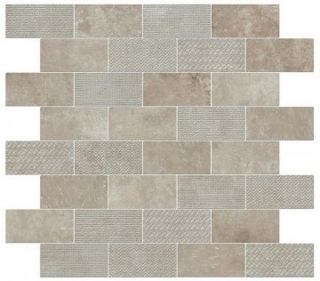 Карвинг 60x60 AIX (Аикс) Atlas Concorde: Керамогранит Aix Cendre Minibrick Tumbled (9AKC)