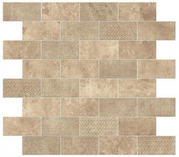 Карвинг 60x60 AIX (Аикс) Atlas Concorde: Керамогранит Aix Beige Minibrick Tumbled (9AKE)
