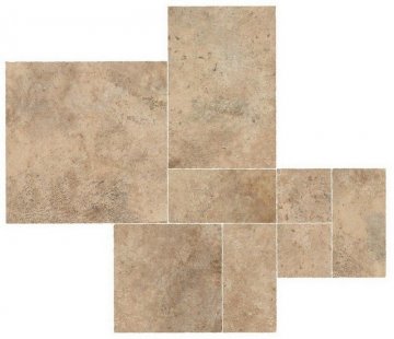 Карвинг 60x60 AIX (Аикс) Atlas Concorde: Керамогранит Aix Beige Kit Multiformato Tumbled (A04Y)