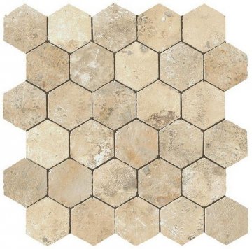 Карвинг 60x60 AIX (Аикс) Atlas Concorde: Керамогранит Aix Blanc Honeycomb Tumbled (A0UA)