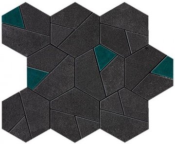 Карвинг 60x60 Boost (Буст) Atlas Concorde: Boost Tarmac Mosaico Hex Jade (AN7A) 25x28,5