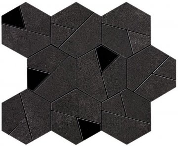 Карвинг 60x60 Boost (Буст) Atlas Concorde: Boost Tarmac Mosaico Hex Black (AN7B) 25x28,5