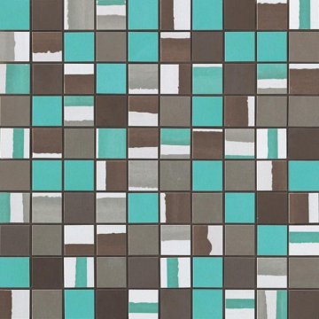 Карвинг 60x60 Dwell (Двелл) Atlas Concorde: Керамическая плитка Dwell Turquoise Mosaico Mix (9DMT)