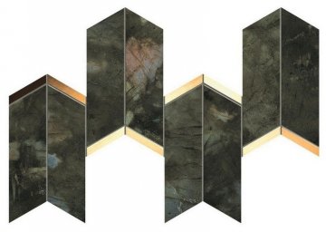 Мозаика Marvel Dream (Марвел Дриам) Atlas Concorde: Керамическая плитка Marvel Chevron Brasil Green (9MCO) 17x41,4