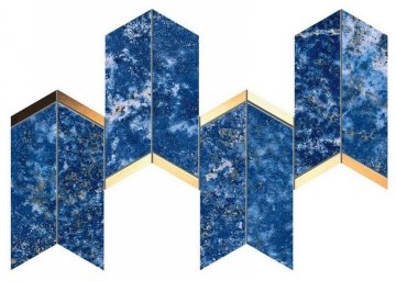 Мозаика Marvel Dream (Марвел Дриам) Atlas Concorde: Керамическая плитка Marvel Chevron Ultramarine (9MCP) 17x41,4