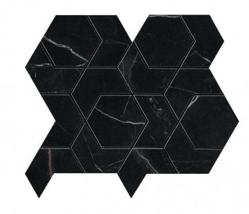 Мозаика Marvel Dream (Марвел Дриам) Atlas Concorde: Керамогранит Marvel Black Atlantis HEX (AOV1) 25,4x29,6