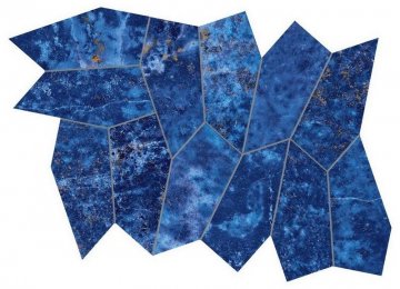 Мозаика Marvel Dream (Марвел Дриам) Atlas Concorde: Керамогранит Marvel Ultramarine Leaf Lapp (AOVN) 42,3x27,2