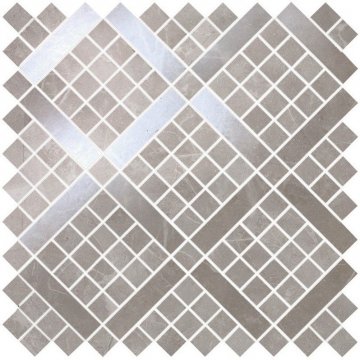 Мозаика Marvel pro (Марвел Про) Atlas Concorde: Керамическая плитка Marvel Grey Fleury Diagonal Mosaic (9MVD) 30,5x30,5