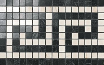 Декоры Marvel pro (Марвел Про) Atlas Concorde: Керамогранит Marvel Noir/Cremo Greca Mosaico (ADRJ) 18,5x30