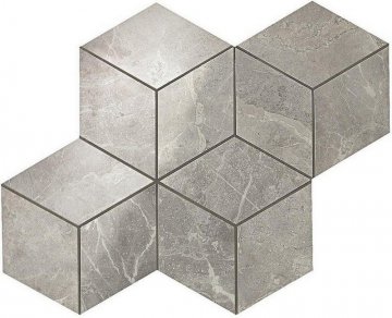 Мозаика Marvel pro (Марвел Про) Atlas Concorde: Керамогранит Marvel Grey Fleury Mos. Esagono Lapp. (ADVO) 30x35