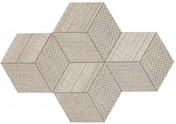 Карвинг 60x60 Room (Рум) Atlas Concorde: Керамогранит Room Cord Mosaico Esagono Dek (AS5C) 30x35