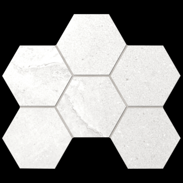 Карвинг 60x60 Кайлас (Kailas) Estima: Мозаика KA00 Гексагон 25x28,5 непол. Слоновая кость