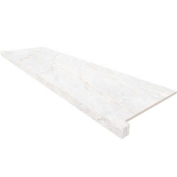 Карвинг 60x60 Нолана (Nolana) Estima: Подоконник фронтальный NL00 33х120 полир. с боковыми выступами Белый