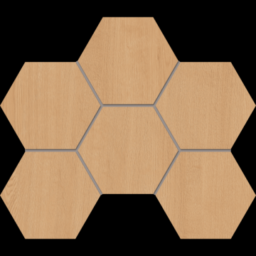 Карвинг 60x60 Классик Вуд (Classic Wood) Estima: Мозаика CW04 Гексагон 25x28,5 непол. Медовый дуб
