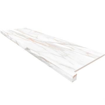 Карвинг 60x60 Суприм (Supreme) Estima: Подоконник фронтальный SM02 33х120 полир. с боковыми выступами Белый