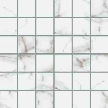 Карвинг 60x60 Суприм (Supreme) Estima: Мозаика SM03  30x30x10 непол./полир. Белый