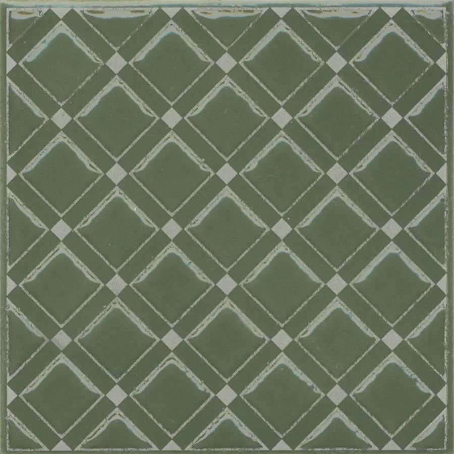 Элемент Бахия 1 зелёный глянцевый 9,8x9,8x0,7 коллекции Бахия Kerama Marazzi