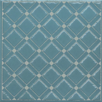 Карвинг 60x60 Бахия Kerama Marazzi: Бахия 1 бирюзовый глянцевый 9,8x9,8x0,7