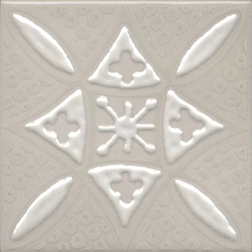 Карвинг 60x60 Бахия Kerama Marazzi: Бахия 2 серый светлый глянцевый 9,8x9,8x0,7
