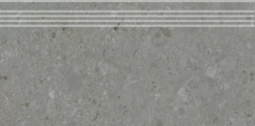 Карвинг 60x60 Чеппо ди Гре Kerama Marazzi: Ступень Чеппо ди Гре серый тёмный матовый обрезной 30х60