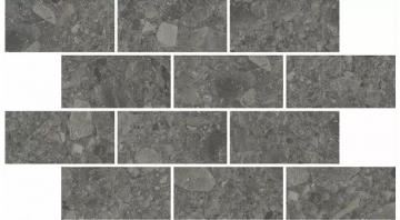 Карвинг 60x60 Чеппо ди Гре Kerama Marazzi: Декор Чеппо ди Гре мозаичный антрацит матовый обрезной 34,5х20