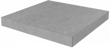 Карвинг 60x60 Фондамента Kerama Marazzi: Ступень угловая клееная Фондамента серый светлый 33х33