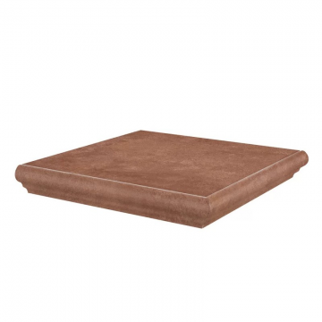 Карвинг 60x60 Хадду Kerama Marazzi: Ступень угловая Хадду красный матовый 34x34x0,8