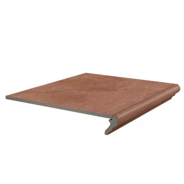 Карвинг 60x60 Хадду Kerama Marazzi: Ступень фронтальная Хадду красный матовый 40,2x34x0,8