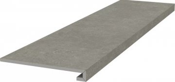 Карвинг 60x60 Касабланка Kerama Marazzi: Ступень фронтальная клееная Касабланка HP серый матовый обрезной 33x119,5x0,9