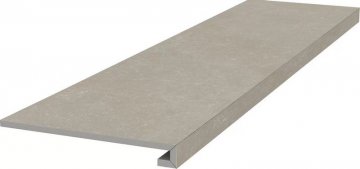Карвинг 60x60 Касабланка Kerama Marazzi: Ступень фронтальная клееная Касабланка HP серый светлый матовый обрезной 33x119,5x0,9