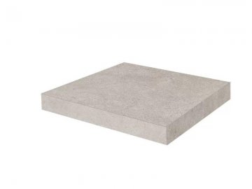 Карвинг 60x60 Портленд Kerama Marazzi: Ступень угловая клееная Портленд серый светлый матовый обрезной 33x33x0,9
