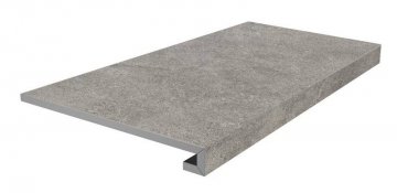 Карвинг 60x60 Портленд Kerama Marazzi: Ступень фронтальная клееная Портленд серый матовый обрезной 33x80x0,9