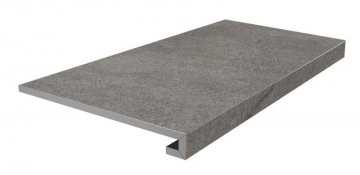Карвинг 60x60 Портленд Kerama Marazzi: Ступень фронтальная клееная Портленд серый тёмный матовый обрезной 33x80x0,9