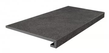 Карвинг 60x60 Портленд Kerama Marazzi: Ступень фронтальная клееная Портленд антрацит матовый обрезной 33x80x0,9