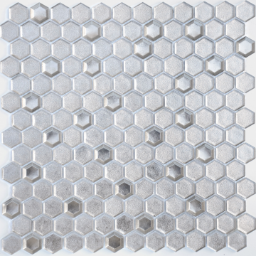 Карвинг 60x60 Alchimia (Алхимия) Leedo ceramica: Argento grani hexagon 13x23x6