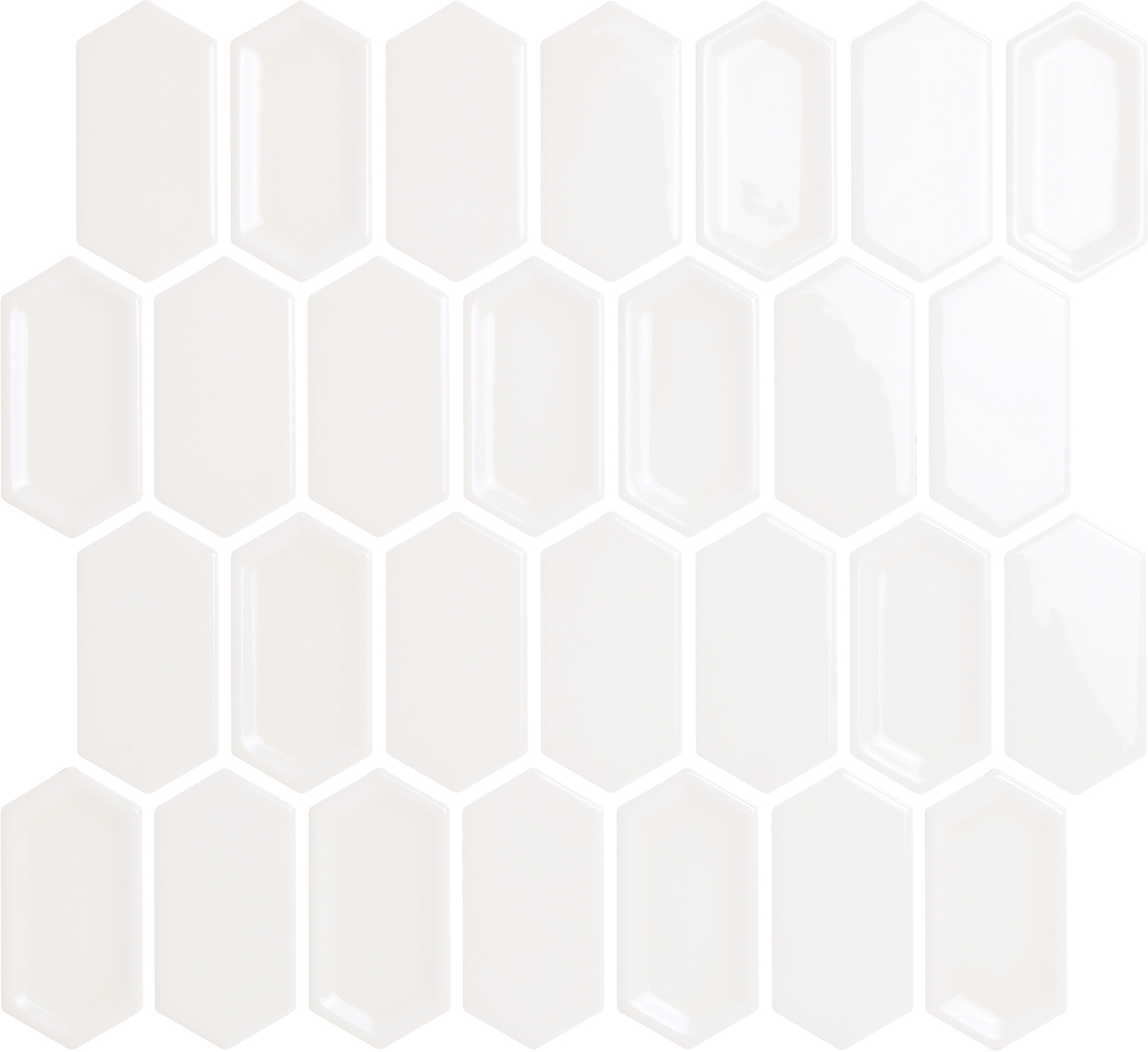 Элемент Crayon White glos 38x76x8 коллекции Candylike (Глазурь) Leedo ceramica