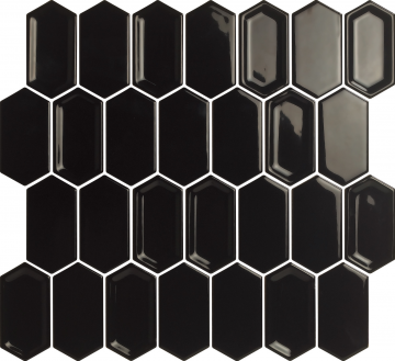 Карвинг 60x60 Candylike (Глазурь) Leedo ceramica: Crayon Black glos 38x76x8