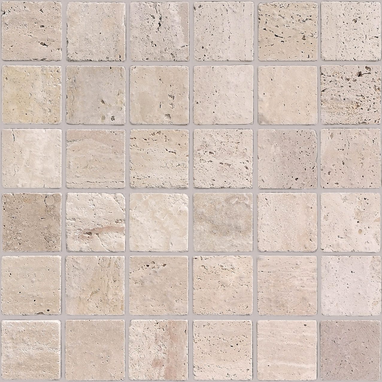 Элемент Travertino Beige MAT 48x48x7 коллекции Pietrine 7 (натуральный камень) (Камни 7) Leedo ceramica