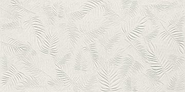 Плитка настенная 3D Wall Carve (3Д Уолл Карве) Atlas Concorde: Керамическая плитка 3D Wall Carve Leaf White 40x80