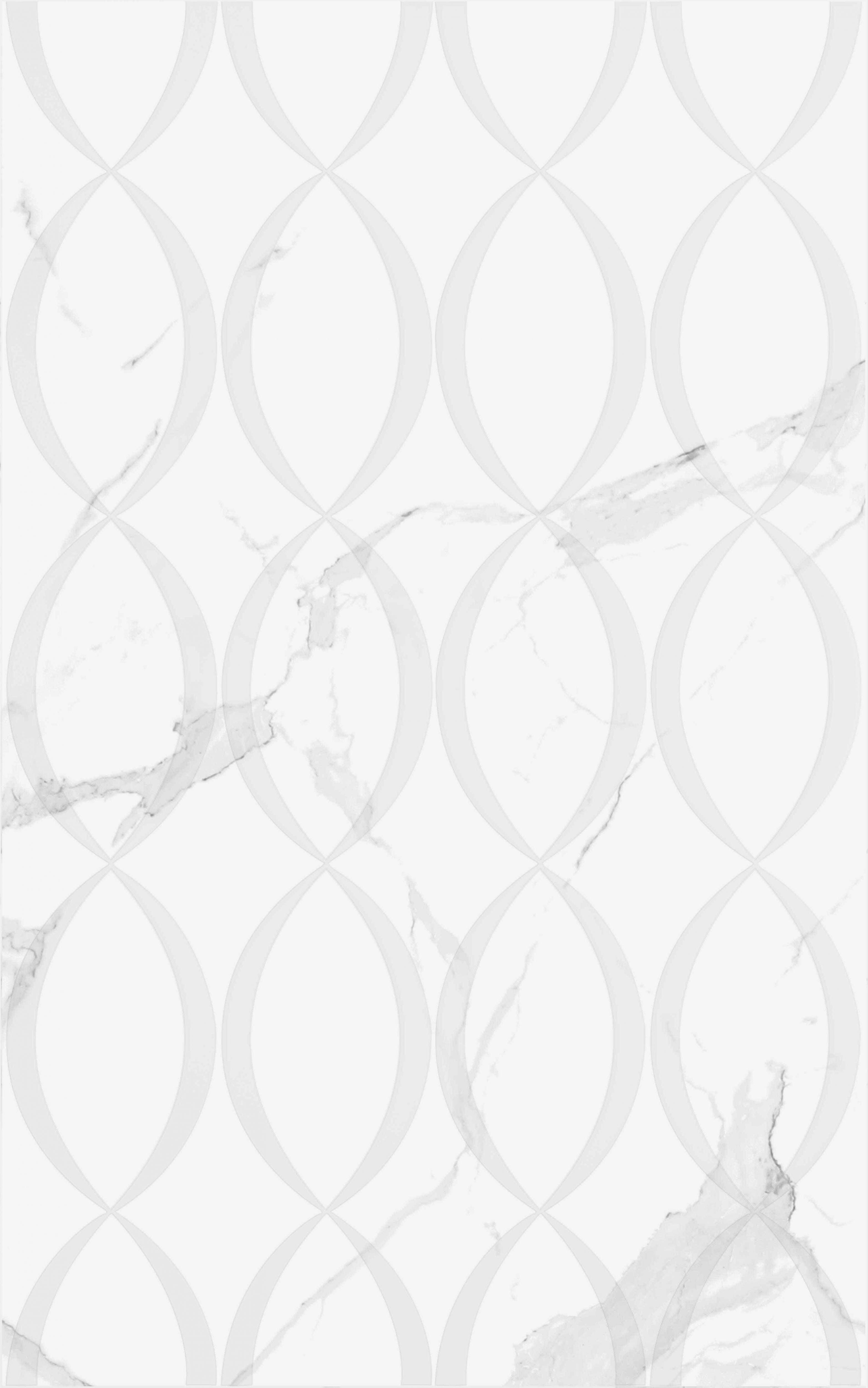 Элемент Плитка Scales белый 25х40 коллекции Purity (Пурити) Creto