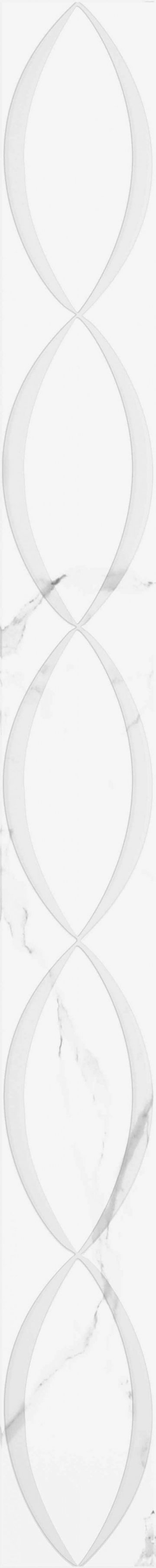 Карвинг 60x60 Purity (Пурити) Creto: Бордюр Assol 2 белый 4х40