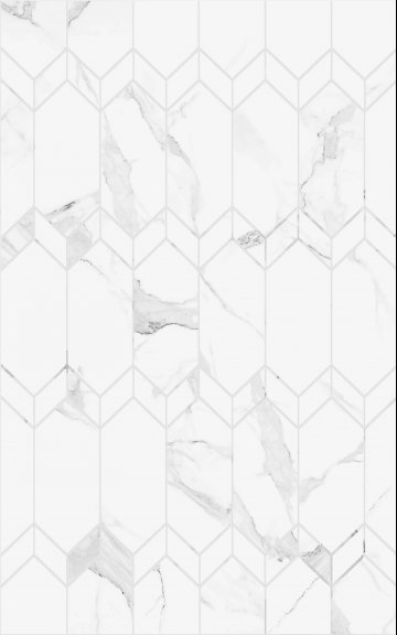 Карвинг 60x60 Purity (Пурити) Creto: Плитка Mosaic белый 25х40