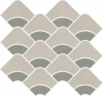Карвинг 60x60 Таделакт Kerama Marazzi: Таделакт наборный бежевый светлый, зелёный матовый обрезной 30x28x0,9