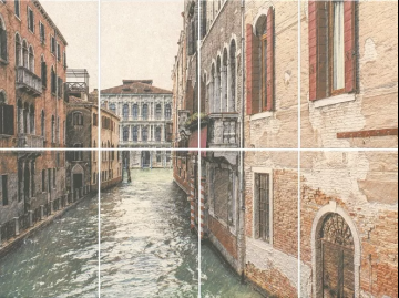 Панно Золотой пляж Kerama Marazzi: Панно Золотой пляж Venezia матовый (из 8 ч. разм. 20х30) 80x60